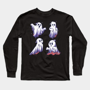 Happy halloween vector lettering and cheerful Long Sleeve T-Shirt